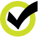 black checkmark in a green circle