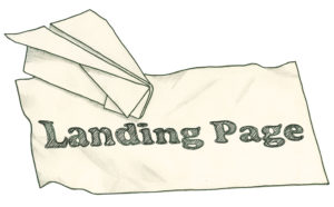 Paper Plane on a Landing Page with Clipping Path
